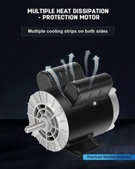 1.5HP Air Compressor Motor,3450 RPM Electric Motor,115/230V Single Phase Motor