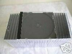 1000 NEW QUALITY 10.4MM SINGLE JEWEL CD CASES W BLACK TRAY, ASSEMBLED – BL110PK