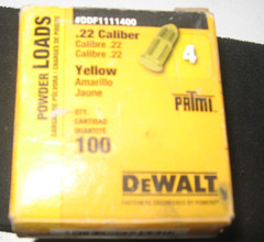 DEWALT CA0342 Powder Load, 0.22 Caliber, Yellow, DDF1111400 100 count
