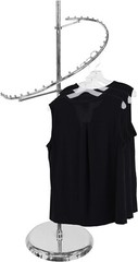 Spiral Clothing Rack Chrome 29 Ball Garment Retail Display Store Fixture 63″ H