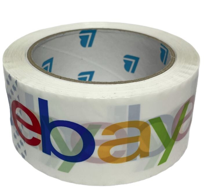 6 Rolls eBay Branded BOPP Shipping Tape With Color Logo 2 inches x 75 Yards