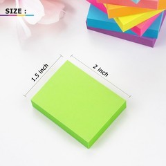 Sticky Notes 1.5×2 inch Bright Colors Self-Stick Pads 8 Pads/Pack 100 Sheets/…