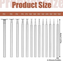 High-Speed Steel Diamond Burs Set – 13 Bowl Shape Bits for Jewelry & Stone Work