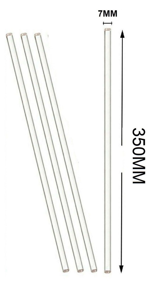 4 Pack Glass Stirring Rods 13.8″(350MM) For Science Education, Lab & Kitchen Use