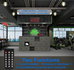 LED Up/Down Counter with Switch Box & Remote Red 4” LED Display (3Digits)