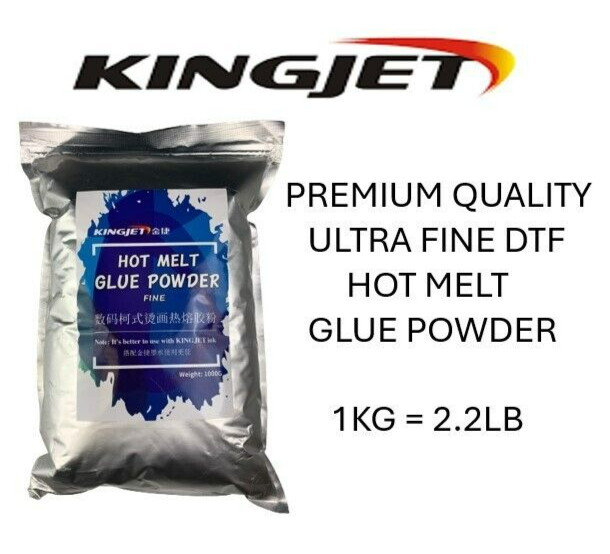 KINGJET ULTRA FINE, PREMIUM QUALITY hot melt powder for DTF printing 1KG; 2.2LB