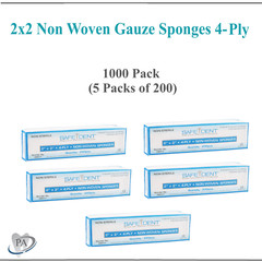 1000 Pack – 2×2 Non Woven Gauze Sponges 4-Ply, Non-Sterile Cotton Dental Medical