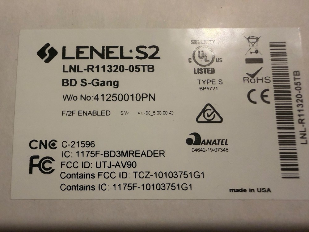 Lenel BlueDiamond LNL-R11320-05TB Mobile Reader – Factory Sealed
