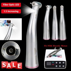 Dental Straight Handpiece Nosecone /1:5 Fiber Optic Increasing LED Contra Angle