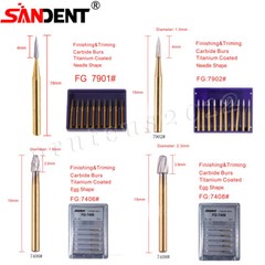 Dental Carbide Tungsten Trimming Finishing Drills Burs Egg Football Round
