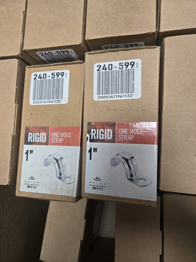 1 in Rigid Metal (RMC) One Hole Conduit Strap, Silver MPN 240-599