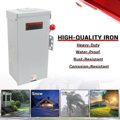 100A Manual Transfer Switch for Generator, 24000W GeneralDuty DoubleThrow Saf…