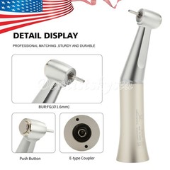 Low Speed Handpieces Contra Angle Push Button E-Type fit FG 1.60mm Burs