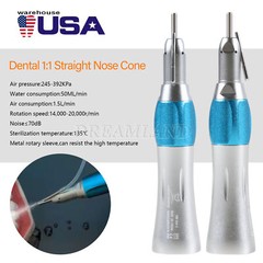 SKYSEA Dental Surgical Straight Handpiece 1:1 NoseCone With External Nozzle Pipe