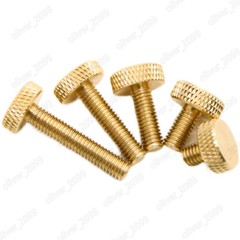 M3 M4 M5 M6 Brass Knurled Thumb Screws Round Large Flat Head