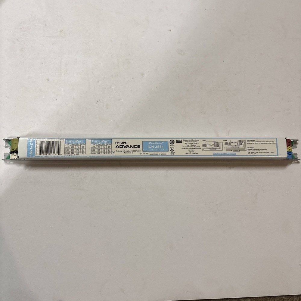 Philips Advance Centium ICN-2S54-T Programmed Start Electronic Ballast 120/277V