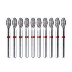 USA AZDENT Dental Diamond Burs Football Shape FG Burs Fine 379-023F/368-023F Red