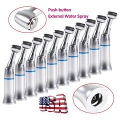 10 USA Dental 1:1 Slow Low Speed Handpiece Contra Angle Push Button Handpiece