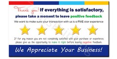 for eBay Thank You Cards Seller Notes