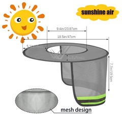 20 Pack Hard Hat Sun Shade Full Brim Sun Shield High Visibility Visor with Re…