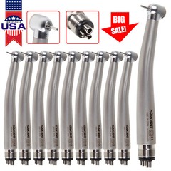 1-10 Packs SANDENT Dental High Speed Handpiece Standard Push Button 4 Holes