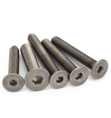 Titanium GR2 Hex Socket Bolt Countersunk Flat Head Screws M2 M2.5 M3 M4 M5 M6 M8