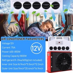 12V 11000 BTU Truck Air Conditioner Split AC For Semi Trucks Bus RV Caravan US