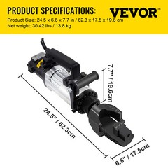 VEVOR 1500W Electric Rebar Bender 1″ 25mm #8 Hydraulic Portable Rebar Bending
