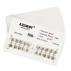 5packs AZDENT Dental Orthodontic Brackets Braces Metal Mini Roth.022 Hooks 345