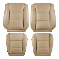 Front Driver Passenger Seat Cover Tan Leather for Land Cruiser 1998-2007