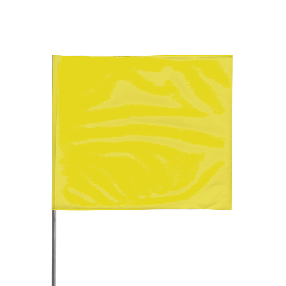 Presco 21 in. Steel Wire Staff Marking Flags [2.5 in. x 3 in. Flag]: 2 in. x 21