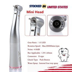 Dental Electric Handpiece 1:5 Increasing Fiber Optic Contra Angle Mini Head YBB