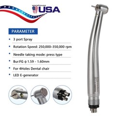 10*Dental PANA Max High Speed LED Handpieces NSK Type Internal Triple Spray Push