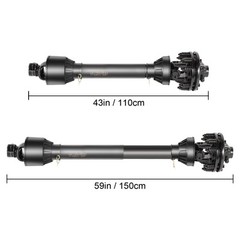 VEVOR PTO Shaft PTO Drive Shaft 1-3/8″ 6 Spline Endw/Slip Clutch T4 43″-59″
