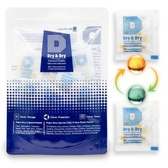 3 gram X 50 PK “Dry & Dry” Food Grade Orange Indicating Silica Gel Packets