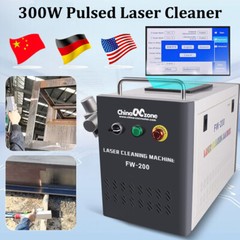 200W JPT Pulse Laser Cleaning Machine Wood Varnish Cleaning Double Pendulum US