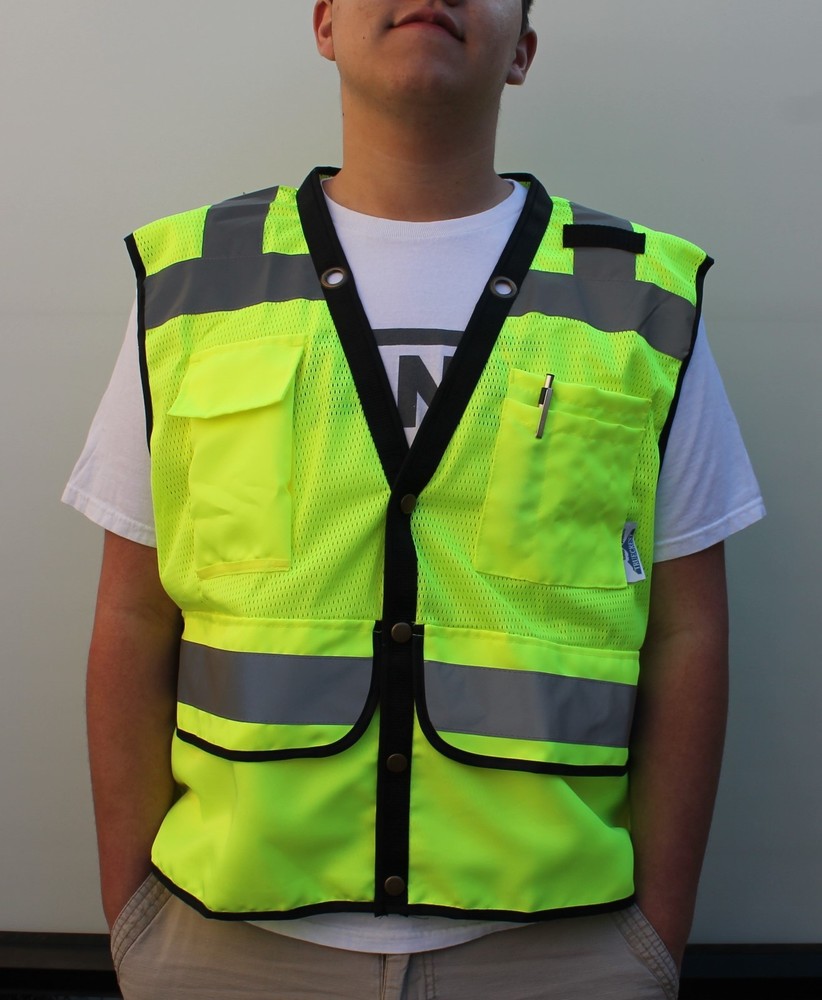 Superintedent Surveyor Class 2 Safety Vest Lime Small to 2-XL