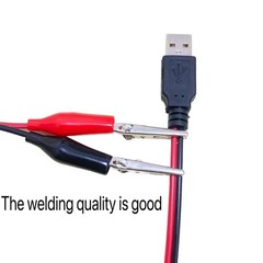 4 Sets of 50cm 24AWG USB Male-to-Female Jumper Wires with Alligator Clips, Po