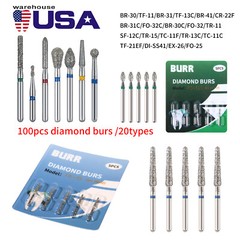 Dent Diamond Burs for fit High Speed Handpiece Medium FG 1.60mm 20 fixed types