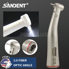 SANDENT Dental Electric Handpiece 1:5 Fiber Optic Contra Angle Standard E Type