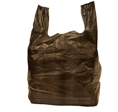 Bags 1/6 Large 22 x 6.5 x 11.5 BLACK T-Shirt Plastic Grocery Shopping Bags Large