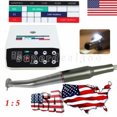 Dental Brushless LED Electric Micro Motor 1:5 1:1 Contra Angle Handpiece E-type