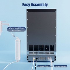 Commercial Nugget Ice Maker, 90 LBS/24H Freestanding Undercounter Ice Machine