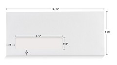 500 #10 Single Left Window Envelopes, Gummed Closure – 500 Count (35410)