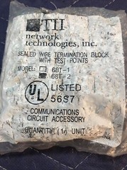 TII network technologies, Inc. 68T-2 Sealed Wire Termination Block With Test Pts
