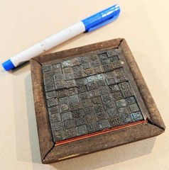 80 Antique Chinese Movable Type Brass Printing Blocks, Kanji Stamps