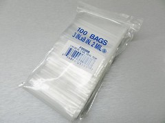 500 Zip Seal Bags 3″ x 8″ Clear 2Mil Baggies Reclosable Poly Zip Slide Lock Bag
