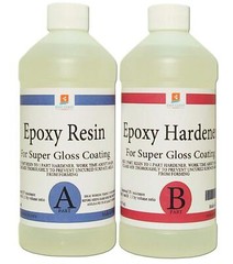 EPOXY RESIN CRYSTAL CLEAR 16 Oz Kit. FOR SUPER GLOSS COATING & TABLETOPS