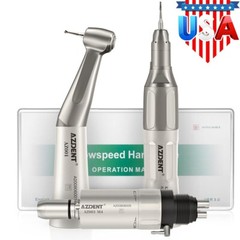 NSK Style AZDENT Dental Low Speed Handpiece Contra Angle Straight Air Motor 4H