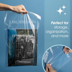 9×12″ 500 Clear Reclosable Zip Bags 2 Mil Poly Resealable Lock Seal Zipper